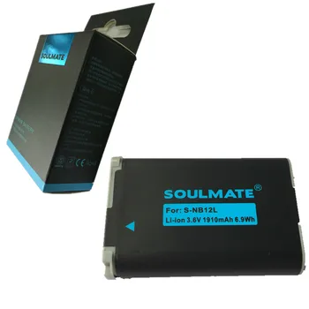

SOULMATE NB-12L 12L lithium batteries pack NB 12L Digital Camera Battery NB12L For Canon PowerShot G1 X Mark II G1X Mark 2 N100