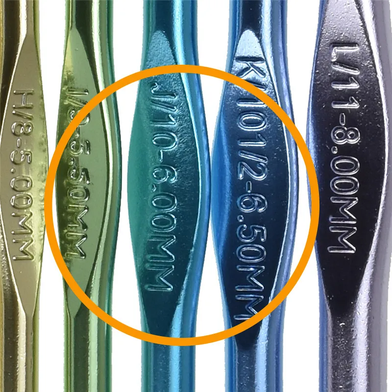 KOKNIT-12-Packs-Aluminum-Crochet-Hooks-Knitting-Needles-DIY-Craft-Yarn-Hooks-With-Plastic-Split-Ring (3)