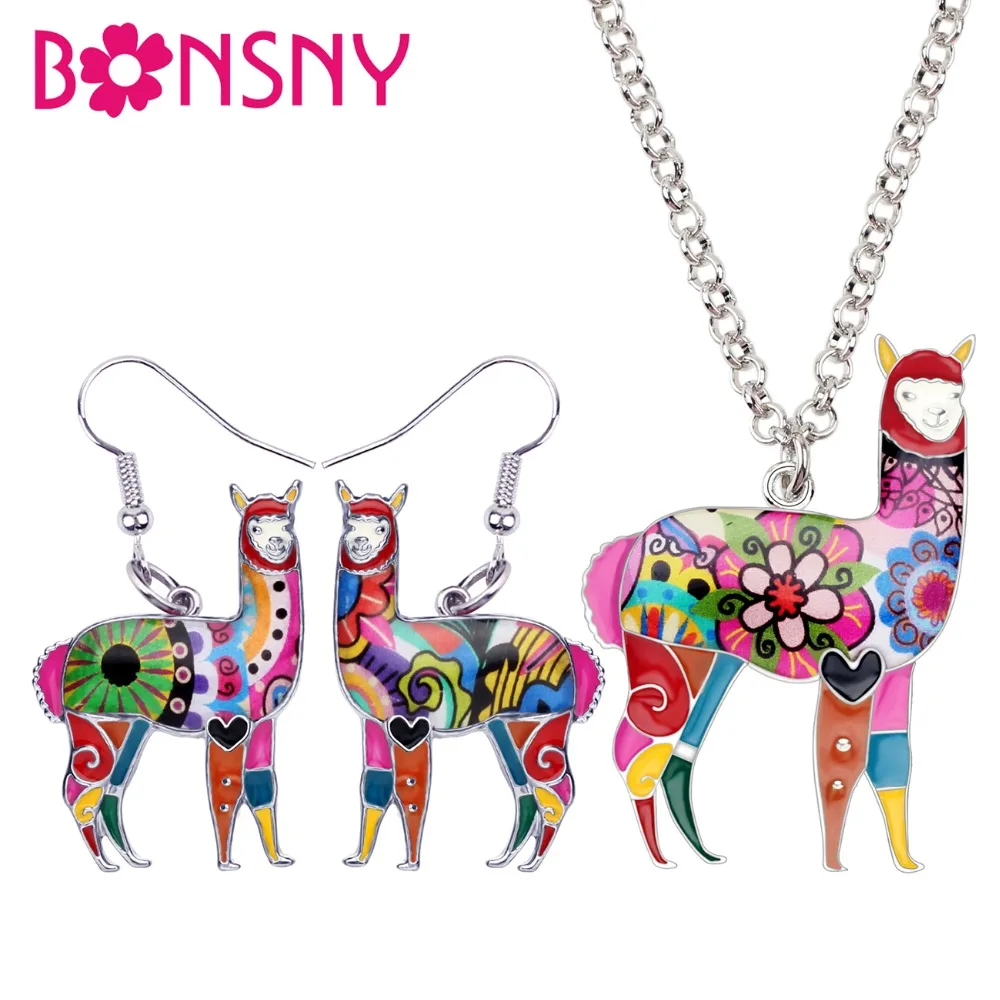 NEWEI Enamel Alpaca Earrings – Cute Animal Dangle Earrings For Women - View #13