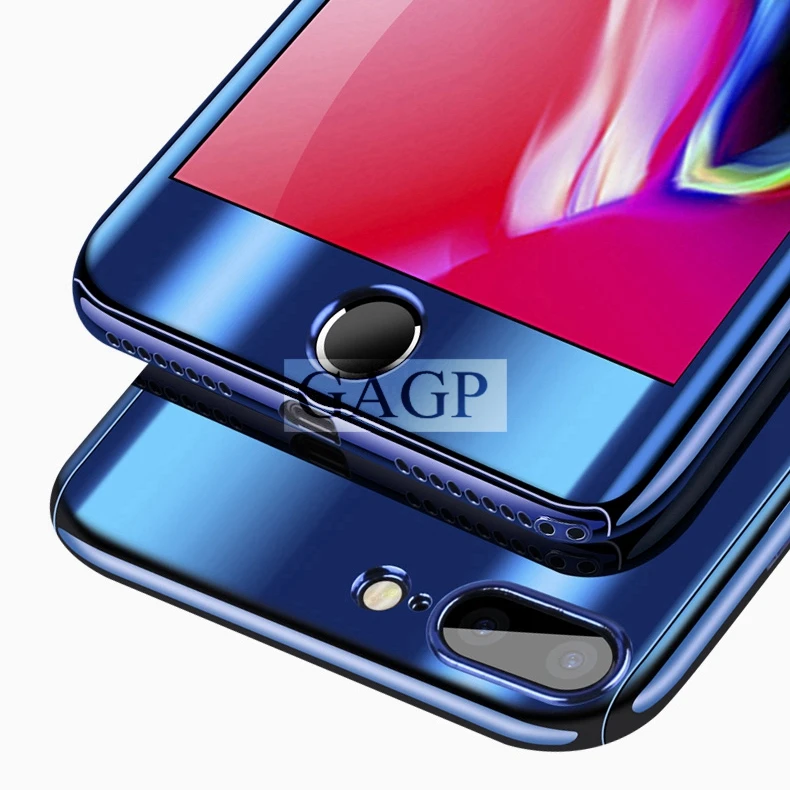 Зеркальный чехол с полной защитой для iphone XS MAX 6 s Plus 360 7 X 10 Apple 8 XR чехол|Бамперы| |