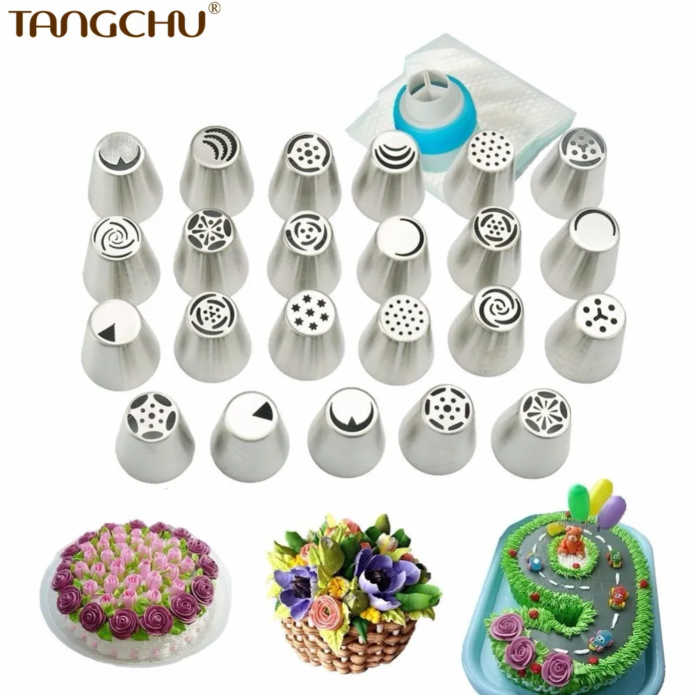 Hot 29PCS/SET Baking Stainless Steel Large Size Icing Piping Nozzles