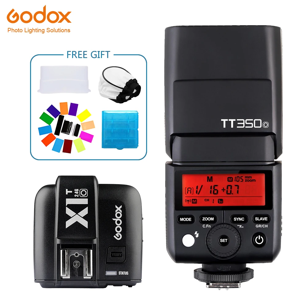 

Godox TT350 Mini TT350O Speedlite flash TTL 2.4G+X1T-O Transmitter Wireless Flash Trigge for Olympus Camera Olympus E-M10II/E-M5