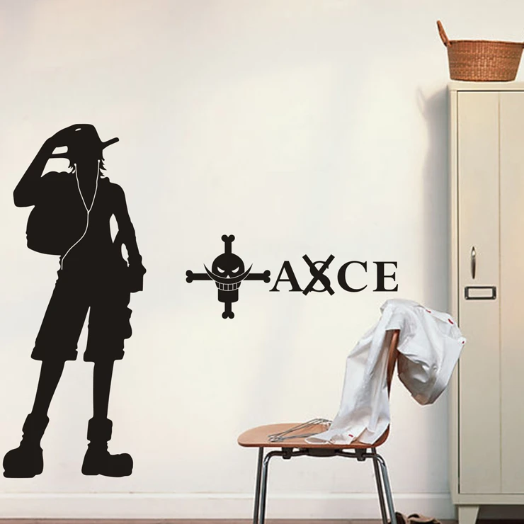 Karakter Anime Satu Kamar Tidur Anak Kamar Ruang Duduk Dinding Kartun Ace Dinding Pos Gratis Pengiriman Children Room Room Childchildren Bedroom Aliexpress<script async src=