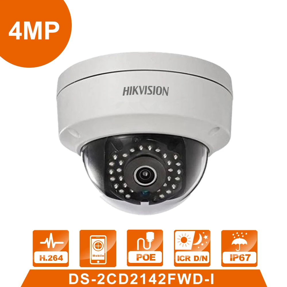 

Original HIK IP Camera 4MP DS-2CD2142FWD-I English version Replace DS-2CD2132-I CCTV camera Dome Network Camera