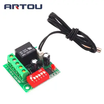 

Digital Temperature Control Switch Thermostat Adjustable Thermostat Temperature Switch 12V Cooling Controller W1701