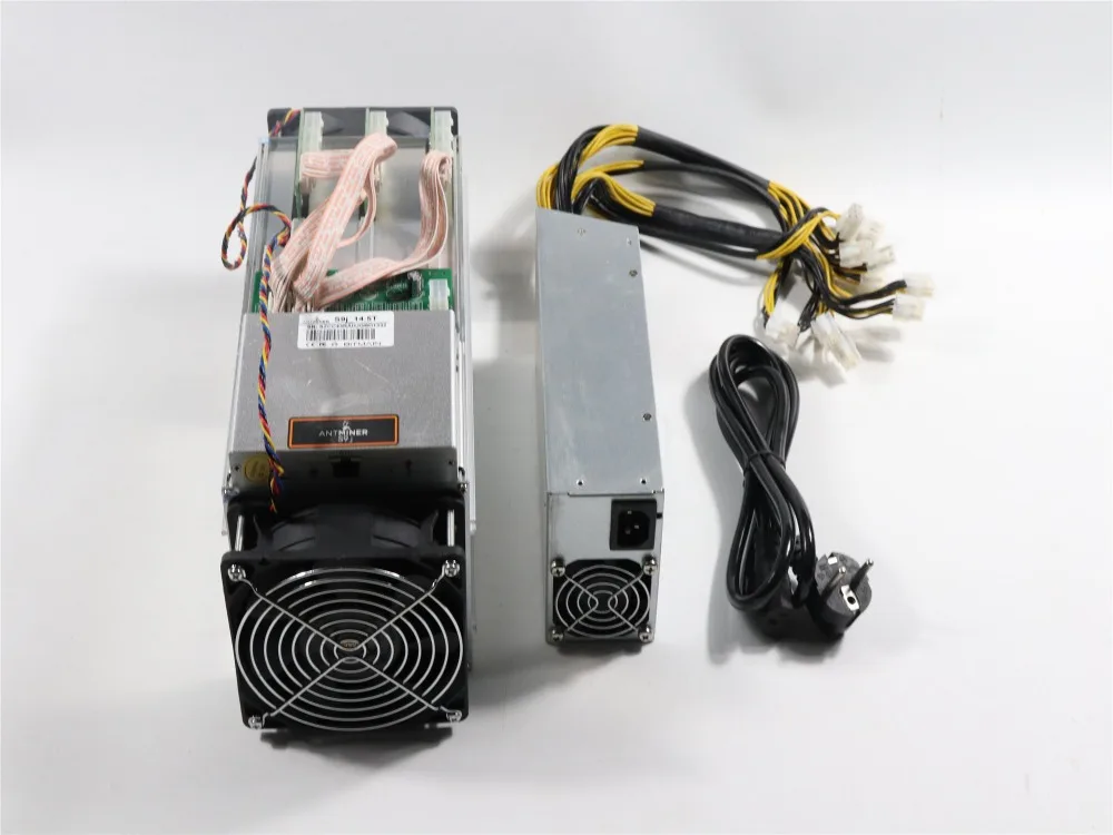 90% 95% Новый AntMiner S9j 14 5 T с официальным блоком питания BTC BCH Майнер лучше чем S9 S9i 13 14T