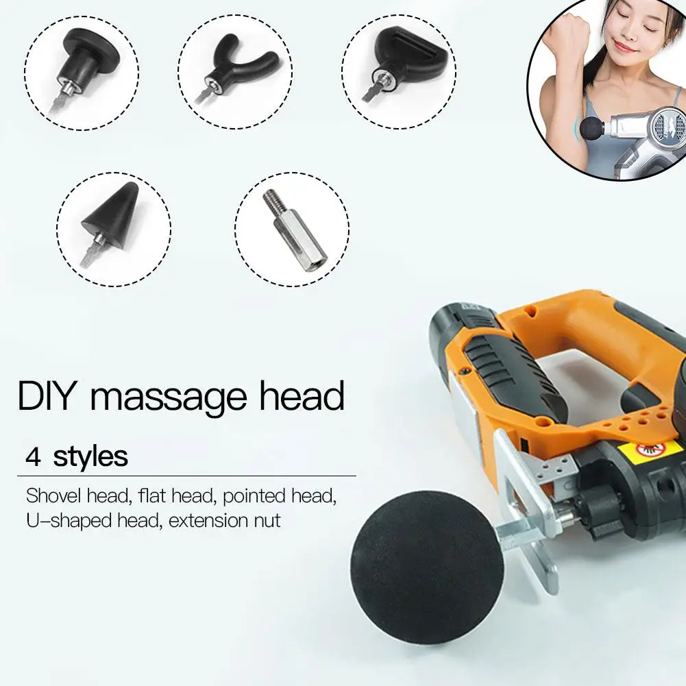 

5 Kinds Fascial Gun Head Massager Accessory Professional Fascia Massager Head Deep Muscle Relaxation Material Polyurethane