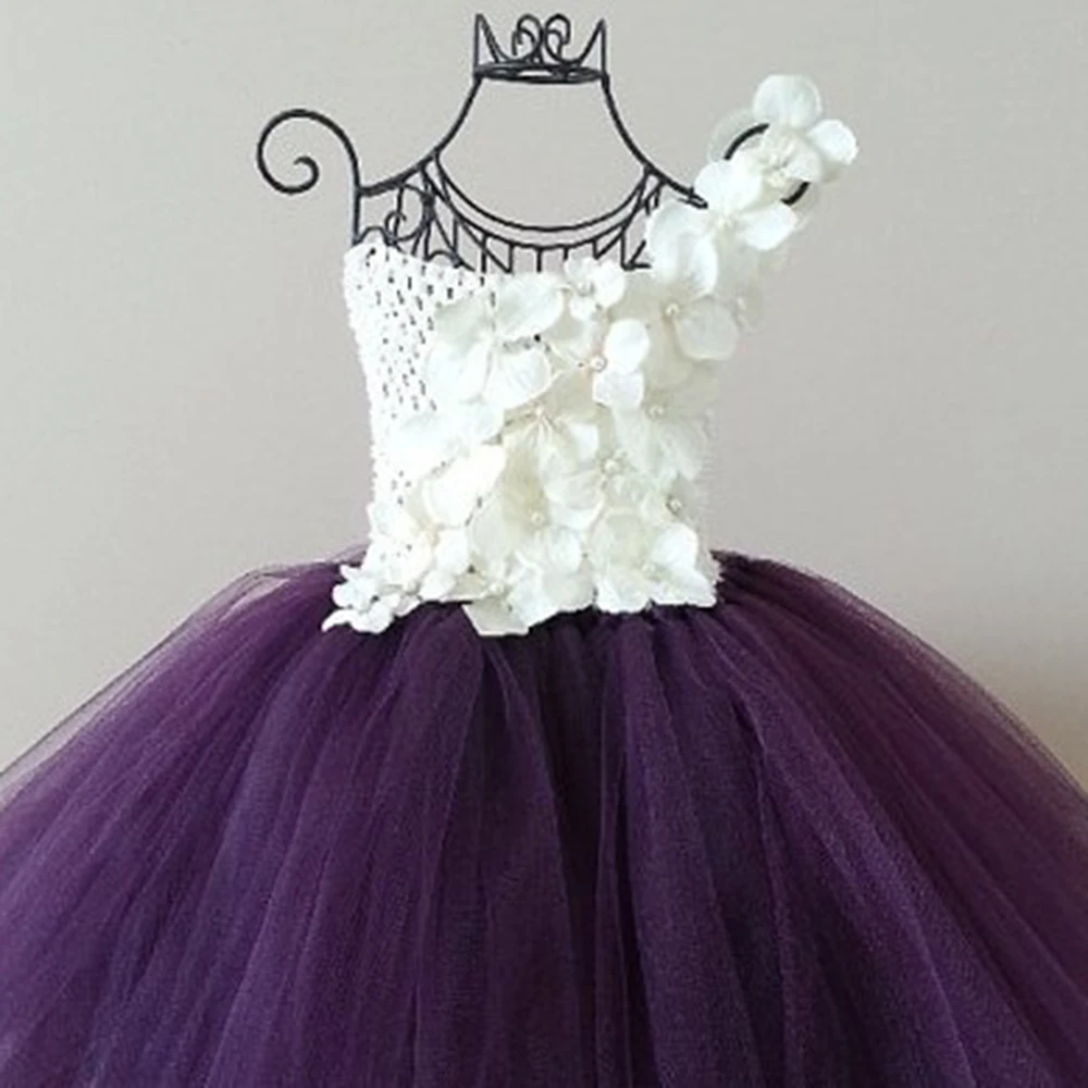 New Design Single Shoulder Straps Dress White Pink Purple Tutu New Design Single Shoulder Straps Dress White Pink Purple Tutu Dresses For Party S Birthday Ball Gown Children In From Mother Kids