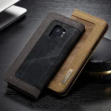 Для samsung Galaxy S6 S7 край S8 S9 плюс CaseMe Магнитная деним Бумажник Стенд чехол для Galaxy Note 8 крышка держатель для карт телефона