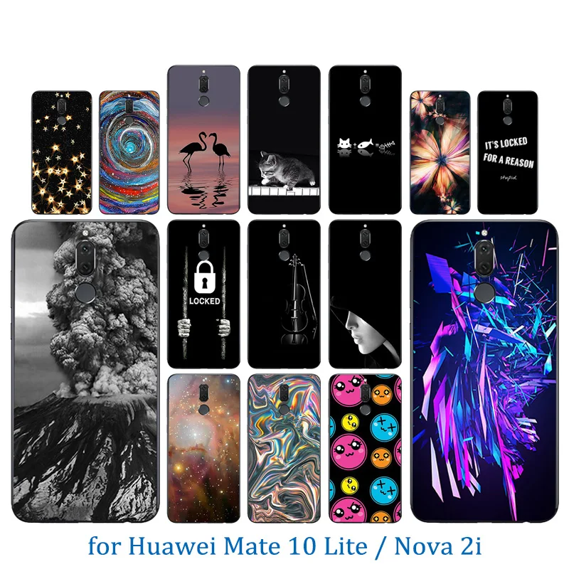 5 9 дюйма для Huawei Nova 2i мягкий силиконовый чехол Mate 10 Lite с вулканическим узором