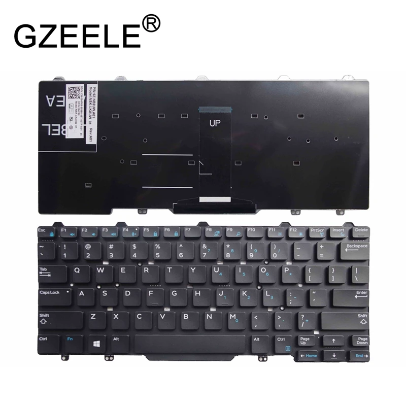 GZEELE новая английская клавиатура для ноутбука Dell Latitude 3340 E3340 E5450 E7450 Версия США без рамки 9Z. NB2UC. A01