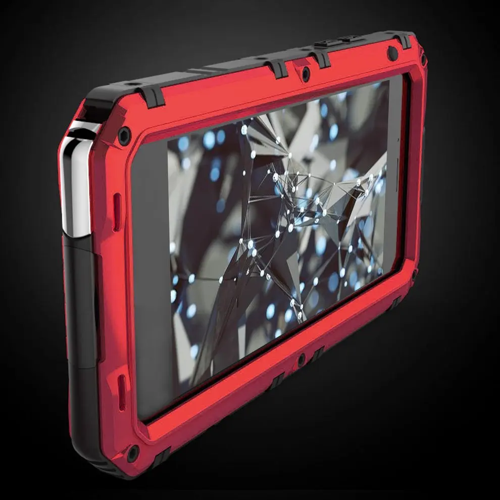 

2 Pcs Red Mobile Phone Protective Hard Cover Full Protected Waterproof Scrape Resistance Shockproof For iPhone 6/6S Plus
