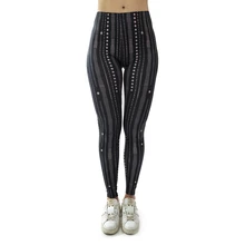 Новые поступления, черные женские тонкие штаны для фитнеса, сексуальные соблазнительные леггинсы для тренировок, модные штаны с принтом лунного света