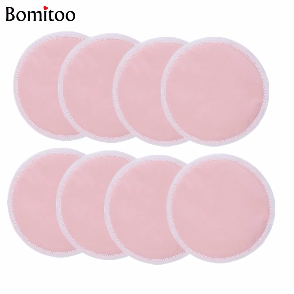 [Bomitoo] 8 Pcs Plain Maternity Nursing Pad Wholesale OEM BabyBreastfeeding Washable Breathable Super Absorb Soft Breast Pads