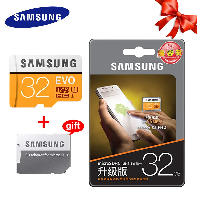 Samsung EVO UHS-3 карта памяти 256 ГБ 128 Гб 64 Гб Micro sd карта 32 Гб класс 10 флэш TF карта памяти Microsd SDXC высокая скорость для 4K - Емкость: 32GB