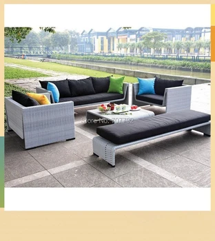 

All Weather Wicker Modern salon sofa furniture luxe sofa