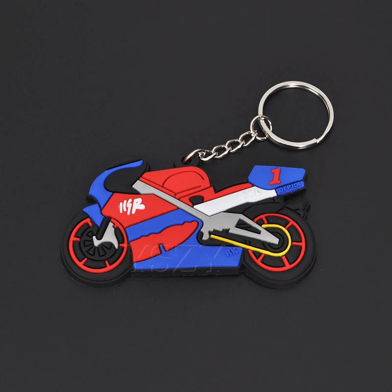 Fashion Motorcycle Model Keychain Key Chain Key Ring Holder Rubber