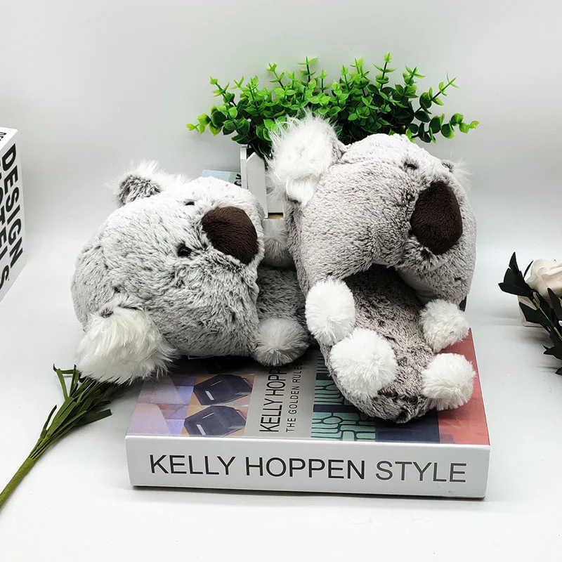 Specia offer custom warm winter lovers home slippers thick hard bottom shoes floor fur slippers timber land shoes snow koala