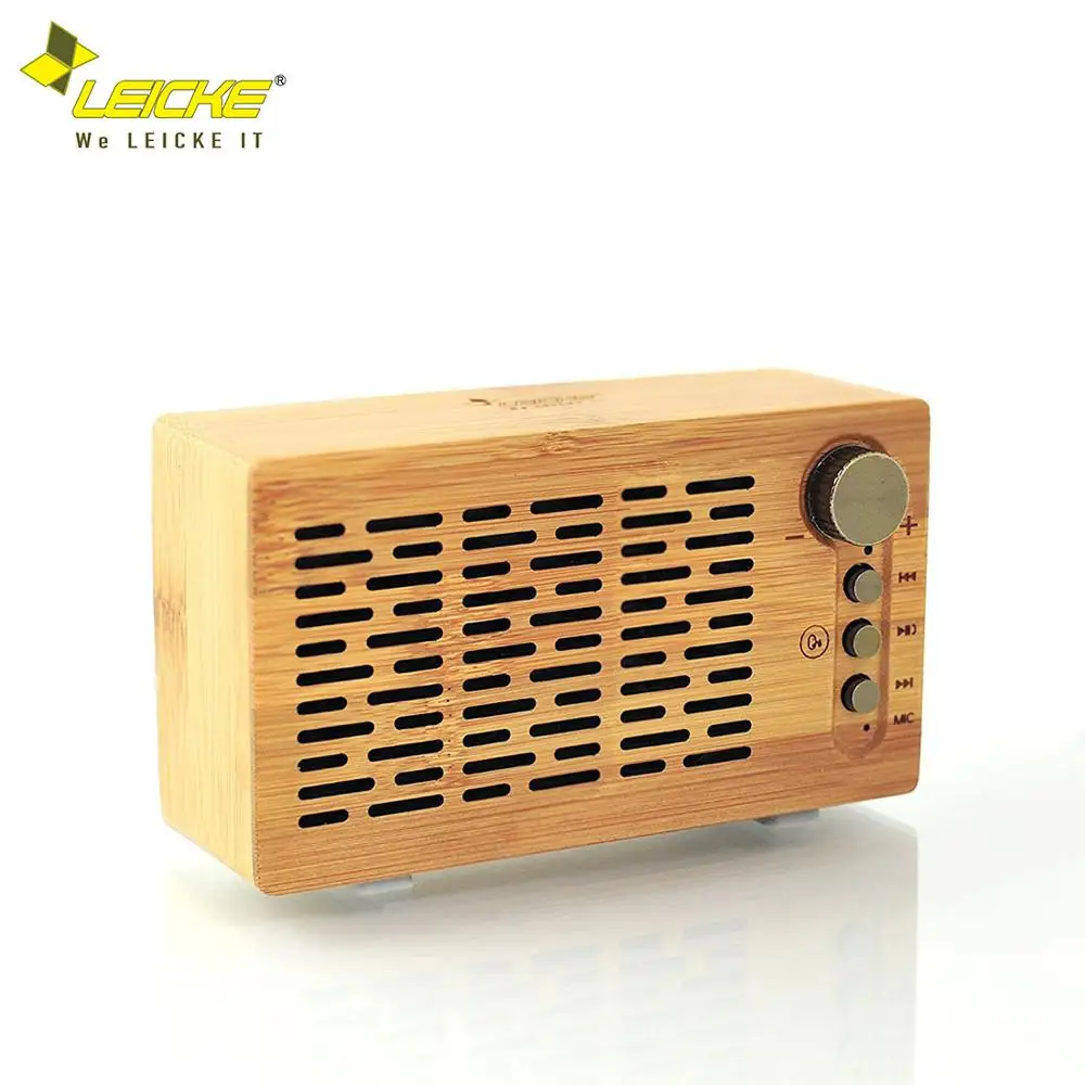 LEICKE Bamboo Bluetooth динамик портативный беспроводной динамик с 3D стерео музыкой объемный fm-радио NFC Hands Free Звонки Aux вход - Цвет: EP18108