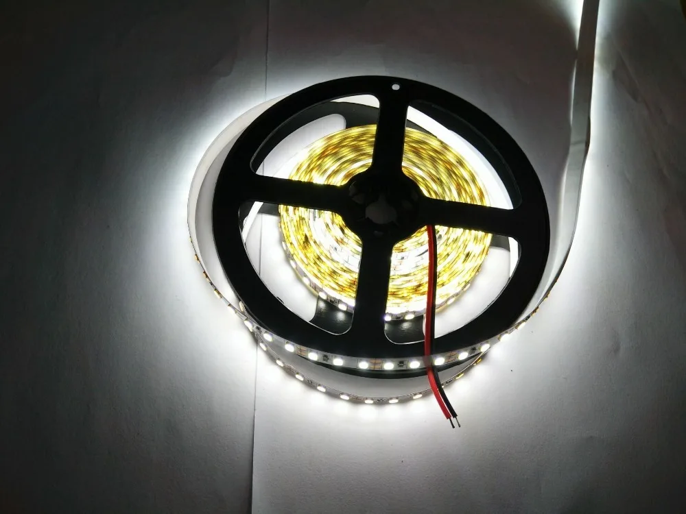 Высокая яркость природный белый 4000K Светодиодная лента DC12V SMD 2835 5M/600L 120led/M гибкая