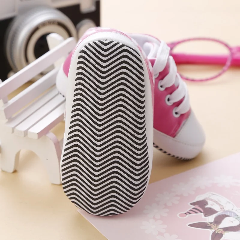 2017 Newest Fashion Cute Baby Girls Boys Striped First Walker Toddlers Kids PU Non-slip Toddler Shoes