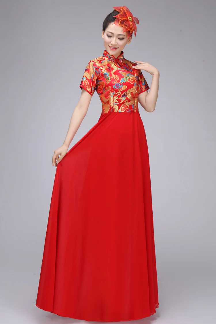 Women's Chorus of Folk Style Costume Dress Chinese Folk Women's Chorus of Folk Style Costume Dress Chinese Folk