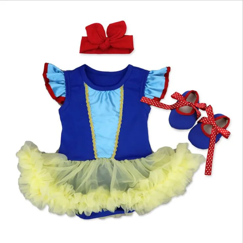 Модная одежда для маленьких девочек на Хэллоуин хлопковые ползунки с юбкой-пачкой+ обувь+ повязка на голову, комплект одежды из 3 предметов для новорожденных детей 0-24 месяцев - Цвет: as photo
