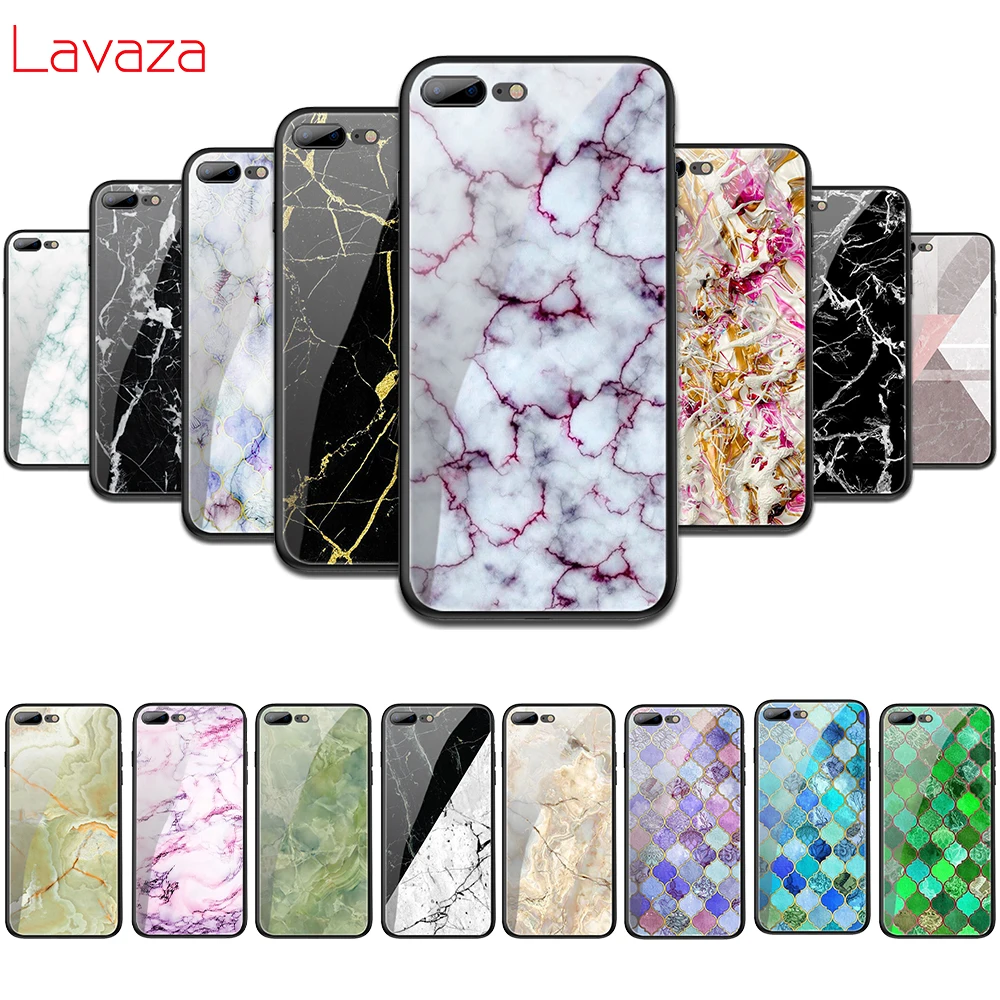 Lavaza гранит скраб камень закаленное стекло ТПУ чехол для iPhone 6 6S 7 8 Plus 5 5S SE XR X XS 11 Pro