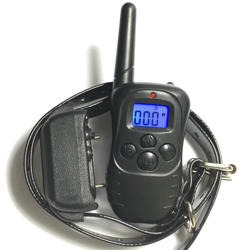 Collar de adiestramiento para perros con retroiluminación azul, Control remoto, 300 metros, con