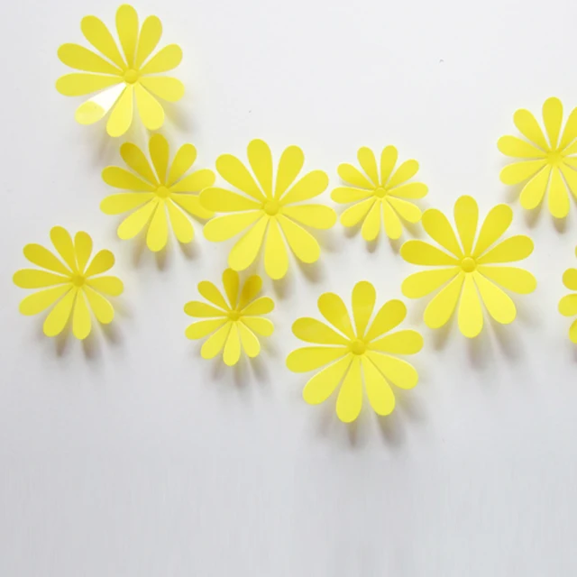 3d three dimensional small flower stickers living room tv backdrop