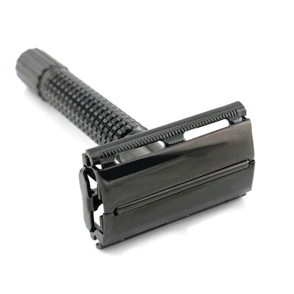 

WEISHI Safety Razor Double Edge Shaving Razor PVD Black Metal Razor Top quality 1PCS/LOT NEW
