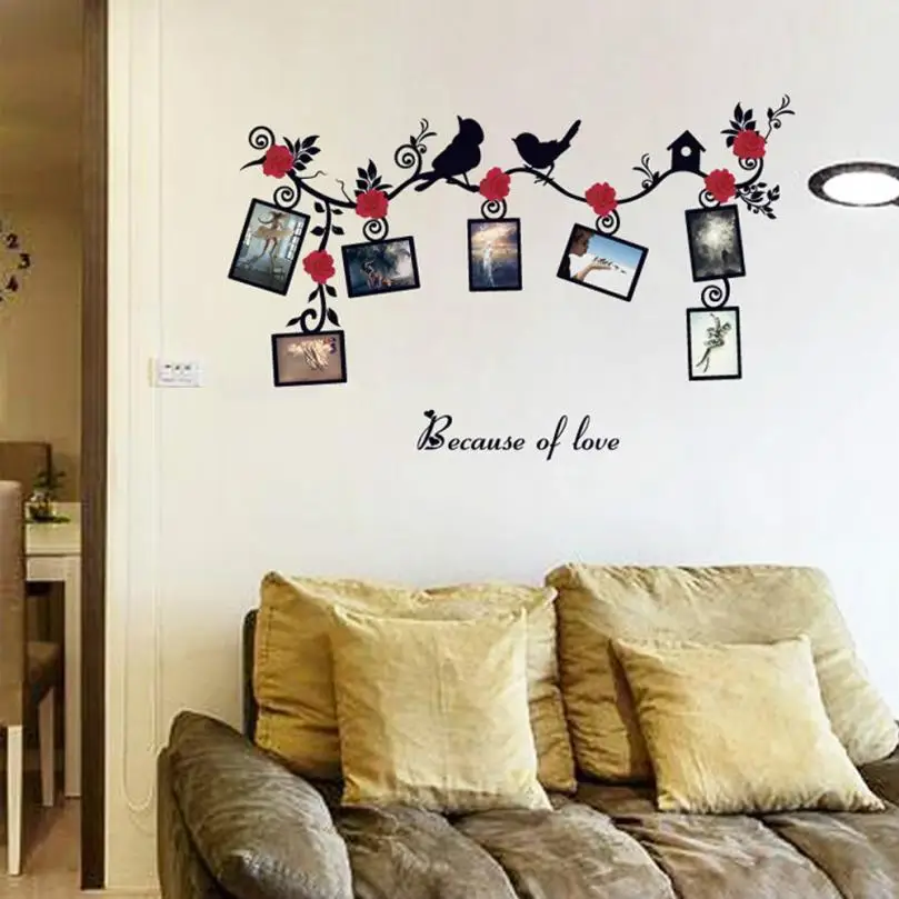 Home Decor DIY Removable Photo Bird PVC Wall Decal Family Home Sticker Mural Art Home Decor wall sticker Home Deco mirror JU25 Home Decor DIY Removable Photo Bird PVC Wall Decal Family Home Sticker Mural Art Home Decor wall sticker Home Deco mirror JU25