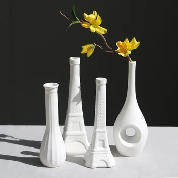 

Desktop Vases Modern Home Garden Craft Tabletop Ceramic Vase For Flower Tower Shaped Vases For Decoration Christmas Gift Craft