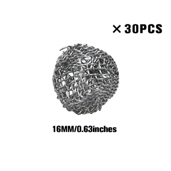 

HORNET 30pcs Stainless Steel Screens Tobacco Wood Pipe Screens Smoking Pipe Screen Filters Metal Ball Promotion Combustion