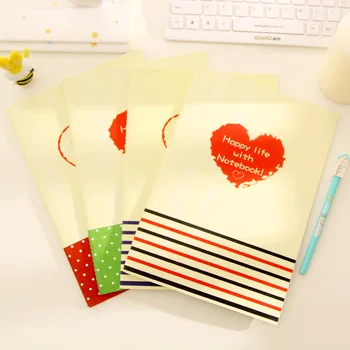

4pcs/lot 26.5*18cm Cute Love B5 Large Notebook Diary Notepad Gift Book Korean Stationery