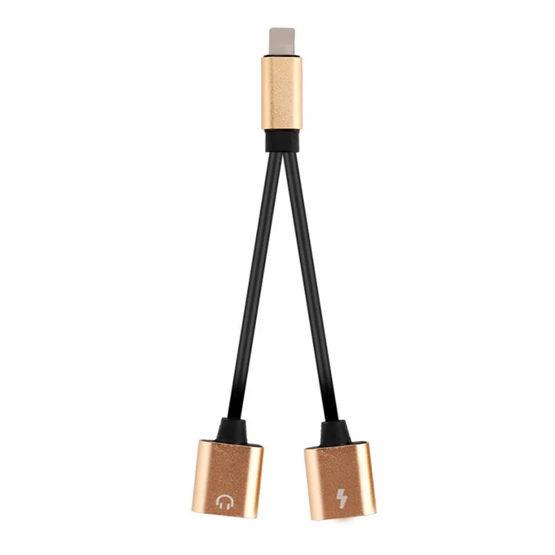 2 in 1 Headphone Adapter For iphone7/iphoneX/8/8Plus Dual USB Headphone Adapter Cable Charging & Listening Music Splitter Cord 2 in 1 Headphone Adapter For iphone7/iphoneX/8/8Plus Dual USB Headphone Adapter Cable Charging & Listening Music Splitter Cord