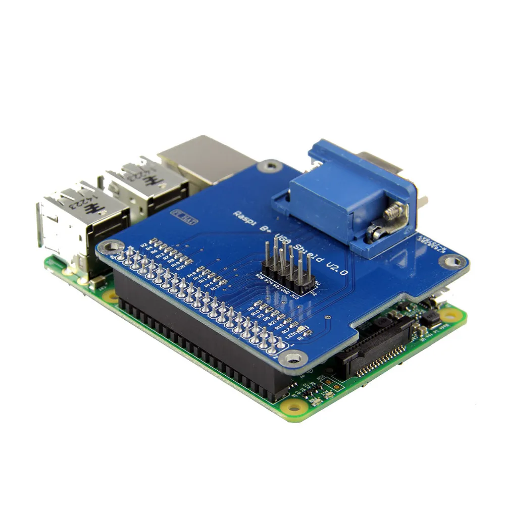 Плата адаптера Raspberry Pi VGA | Защитный модуль GPIO в для 3 Model B / 2B +|Демонстрационные