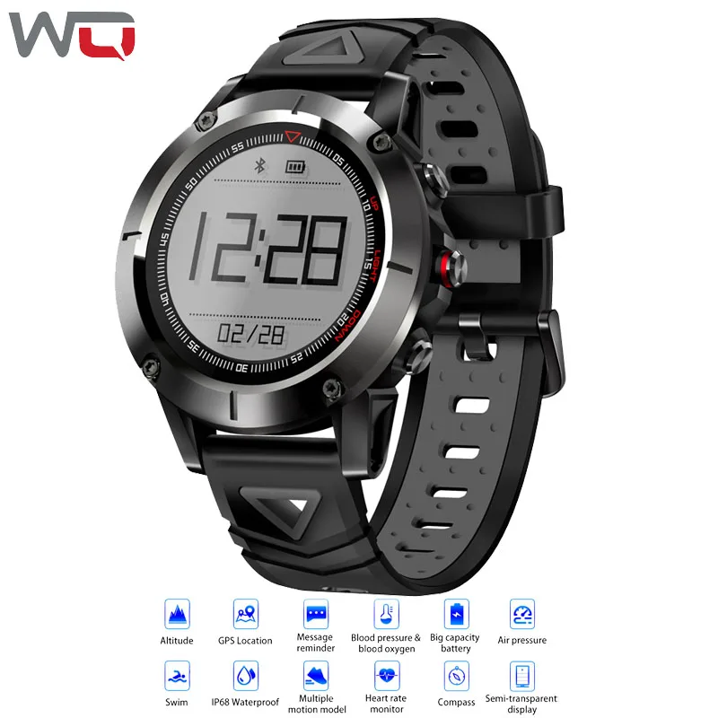 Discount  WQ G01 GPS Smart Watch IP68 Waterproof GPS Activity Tracker Reloj Inteligente Blood Pressure Fitnes