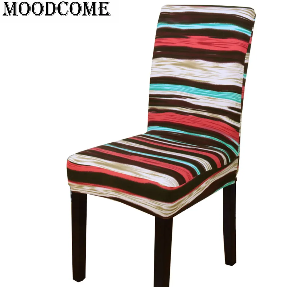 Colorful Stripe Chair Cover housse de chaise lycra 2018 new spring