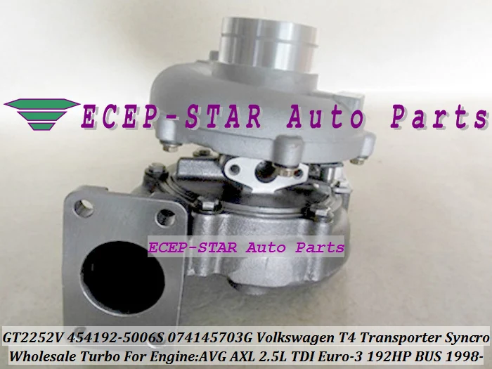 GT2252V 454192 454192-5006S 074145703G Turbo Turbocharger For Volkswagen T4 Bus Transporter Syncro 1998- AVG AXL 2.5L TDI (1)