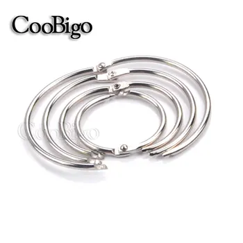 

1000pcs 6 Size Metal Loose Leaf Book Binder Hinged Rings Round Keychain Album Scrapbook O Ring Multi Function DIY Craft Parts