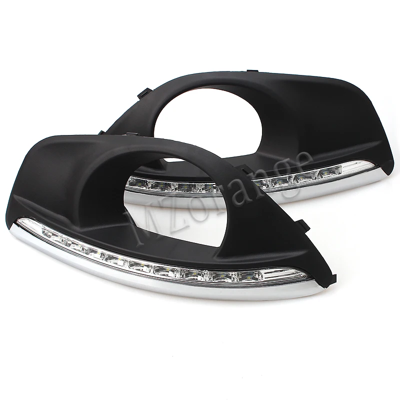  MZORANGE Dimmming Style Relay LED CAR DRL Daytime Running Lights Accessories Fog Lamp Hole For Hyun - 33031552934