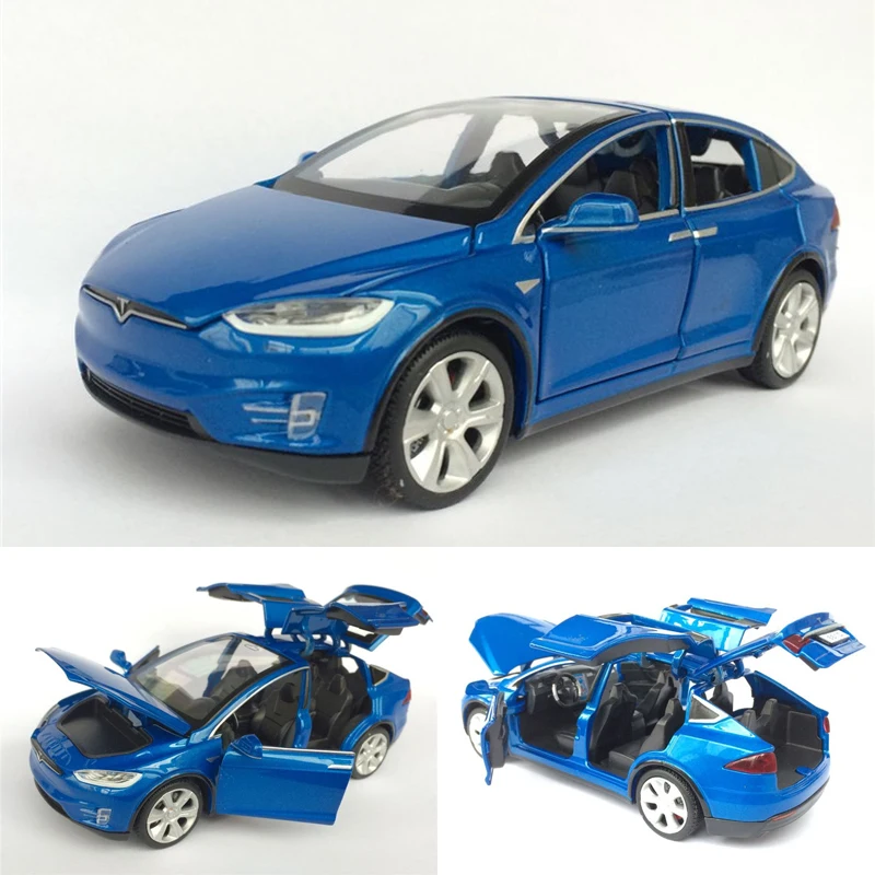 132 alloy pull back car models,high simulationTesla MODELX90,metal