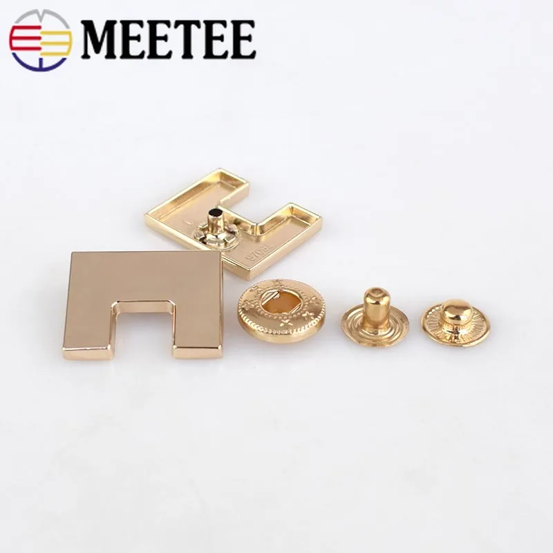 

10Sets Fashion Metal Snap Buttons Down Coat Decorative Button Sewing Botones Outerwear Overcoat Fasteners Press Stud Buckle