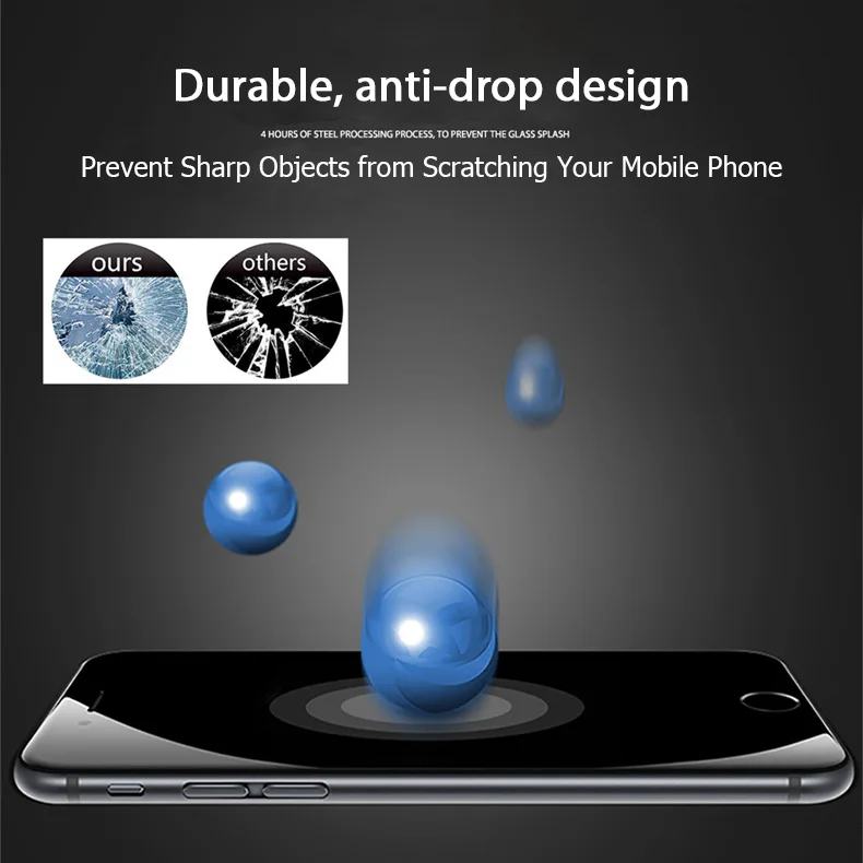 KINGXBAR for iPhone 7 8 Plus Screen Protector Anti Fingerprint Glass for iPhone 8 Glass On the for iphone 8 Plus Clear Full Film (7)