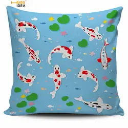 HUGSIDEA творческий наволочка милые животные Koi Fish печати уютный Чехлы Главная Декоративные площадь бросок наволочки для диван