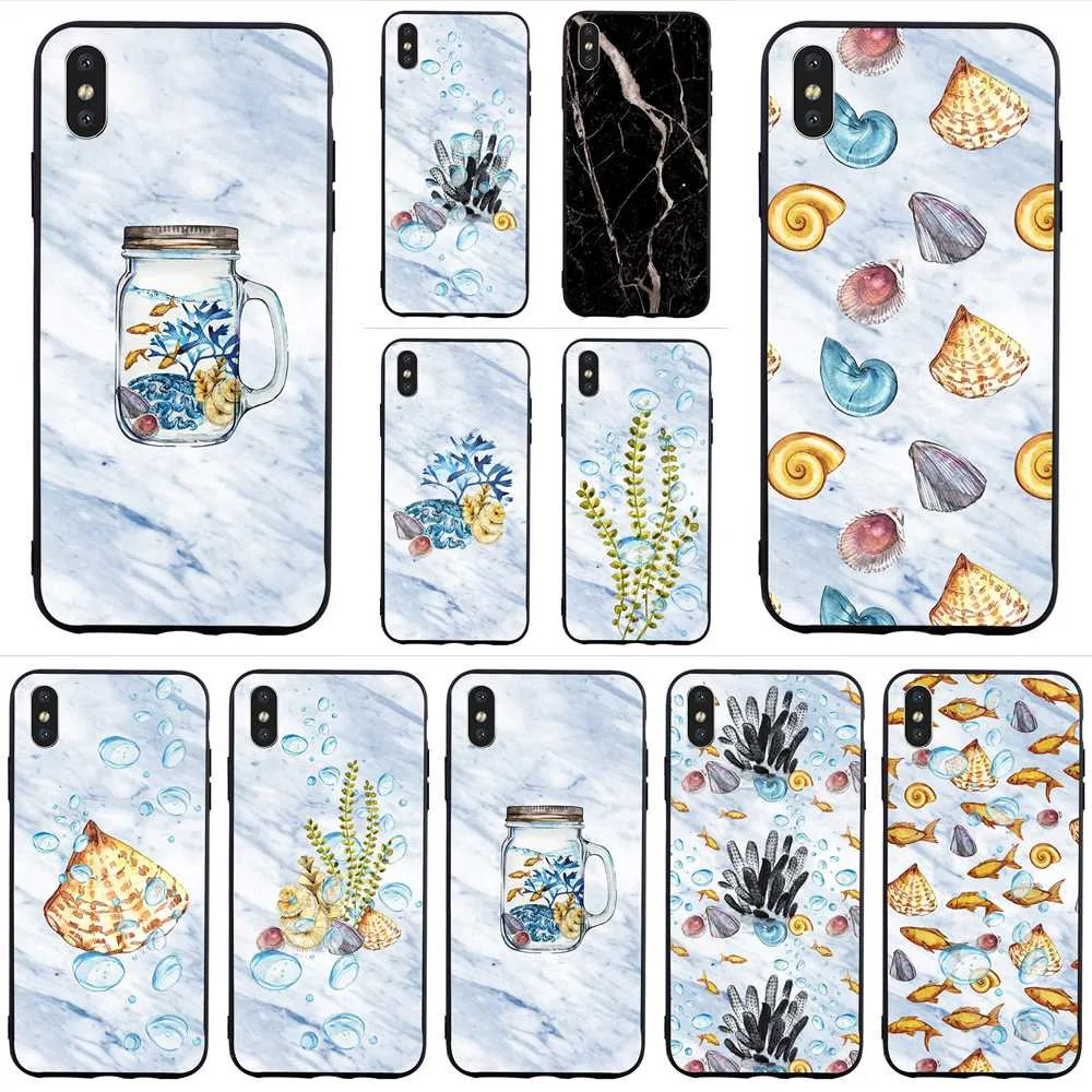 

Protective Marble Sea Phone Cover for iPhone 6S Case 8 XR X 7 Plus 6 5 5S SE Xs Max Shell