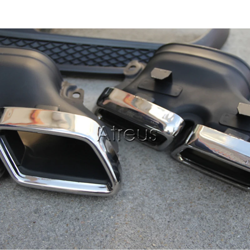 ZD 2 шт. для Mercedes BENZ W205 C63 2012 2013 2014 AMG хром 2015 Нержавеющая Сталь автомобильный