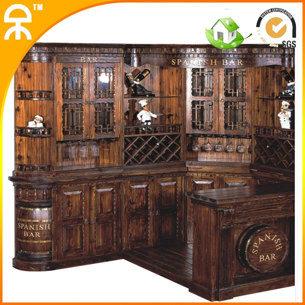 1 Bar Table Wine Cabinet Clical Carving Wooden Furniture 1 Bar Table Wine Cabinet Clical Carving Wooden Furniture Set Ce