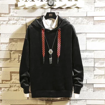 

Winter Hoodie Male Printed Pleuche Hoodie 2018 New Street Hip-hop hoodies Men Sweatshirt Hoodies Mens High Quality Coat 4XL